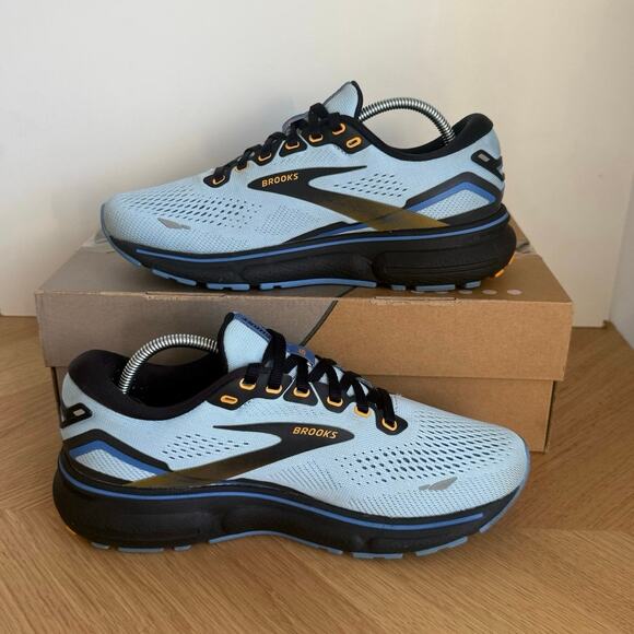 Brooks Ghost 15 Blue/Black/Yellow Women Running Sneakers 1203801B437- SZ 8 - Picture 12 of 14